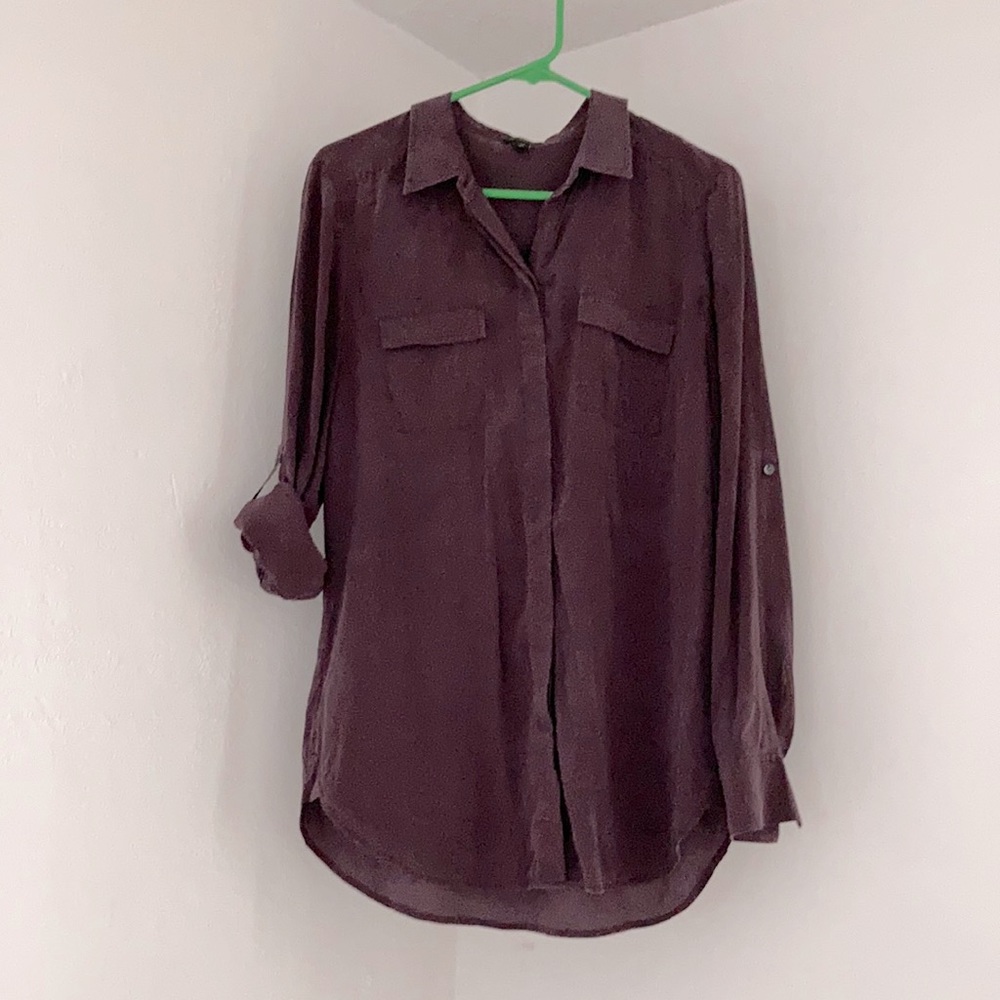Ann Taylor Silk button down blouse